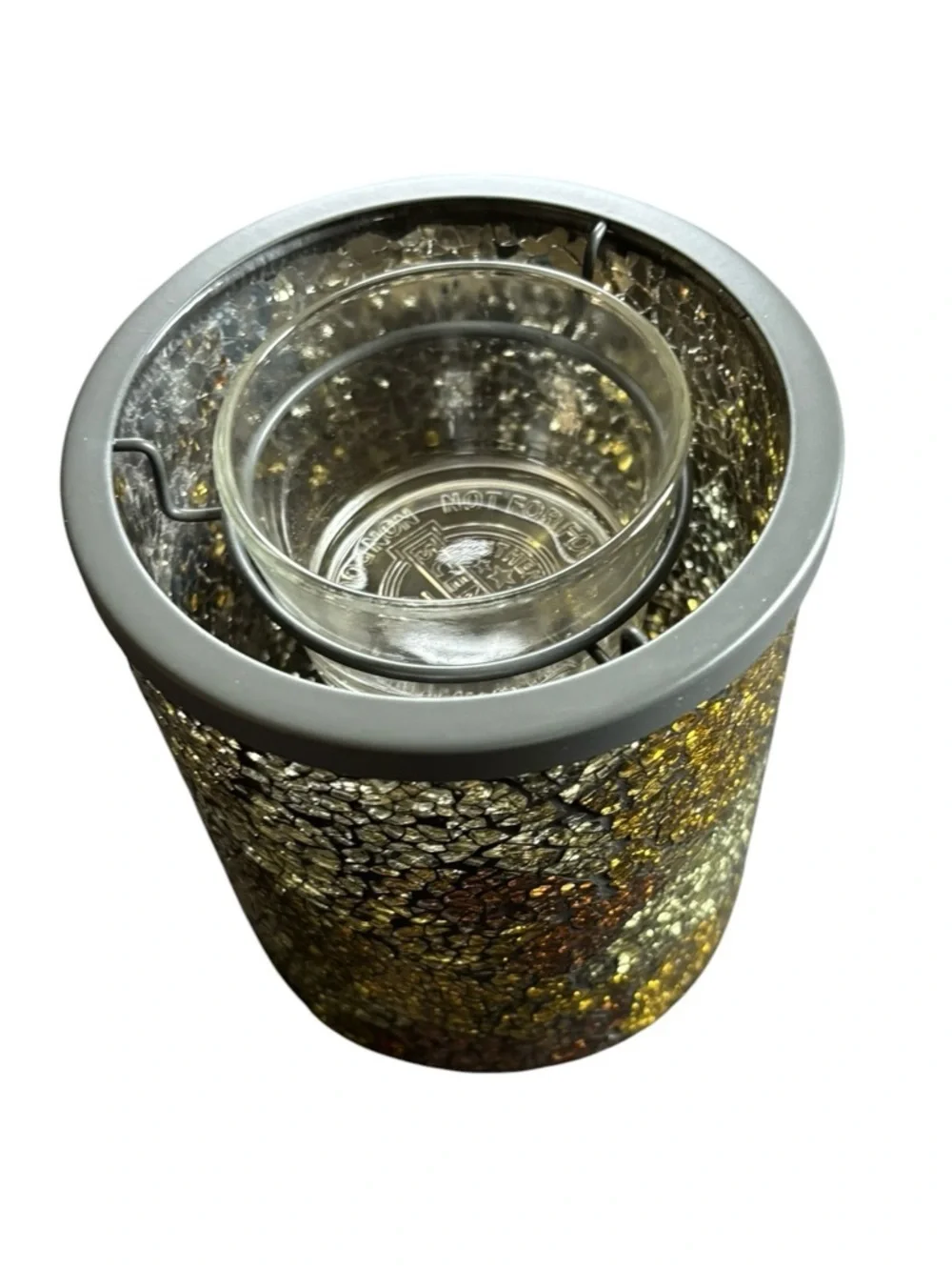 Scentsy Gold Rush Wax Warmer Shade  Warmer Dish 25~ Watt Bulb New In Box